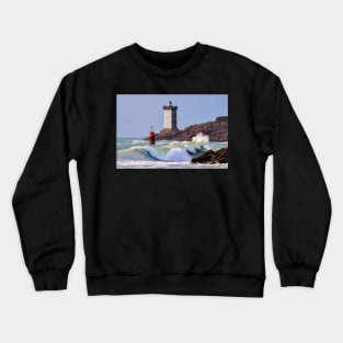 Kermorvan and the breaking wave Crewneck Sweatshirt